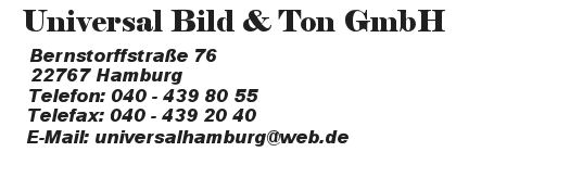 Bild & Ton GmbH Impressum